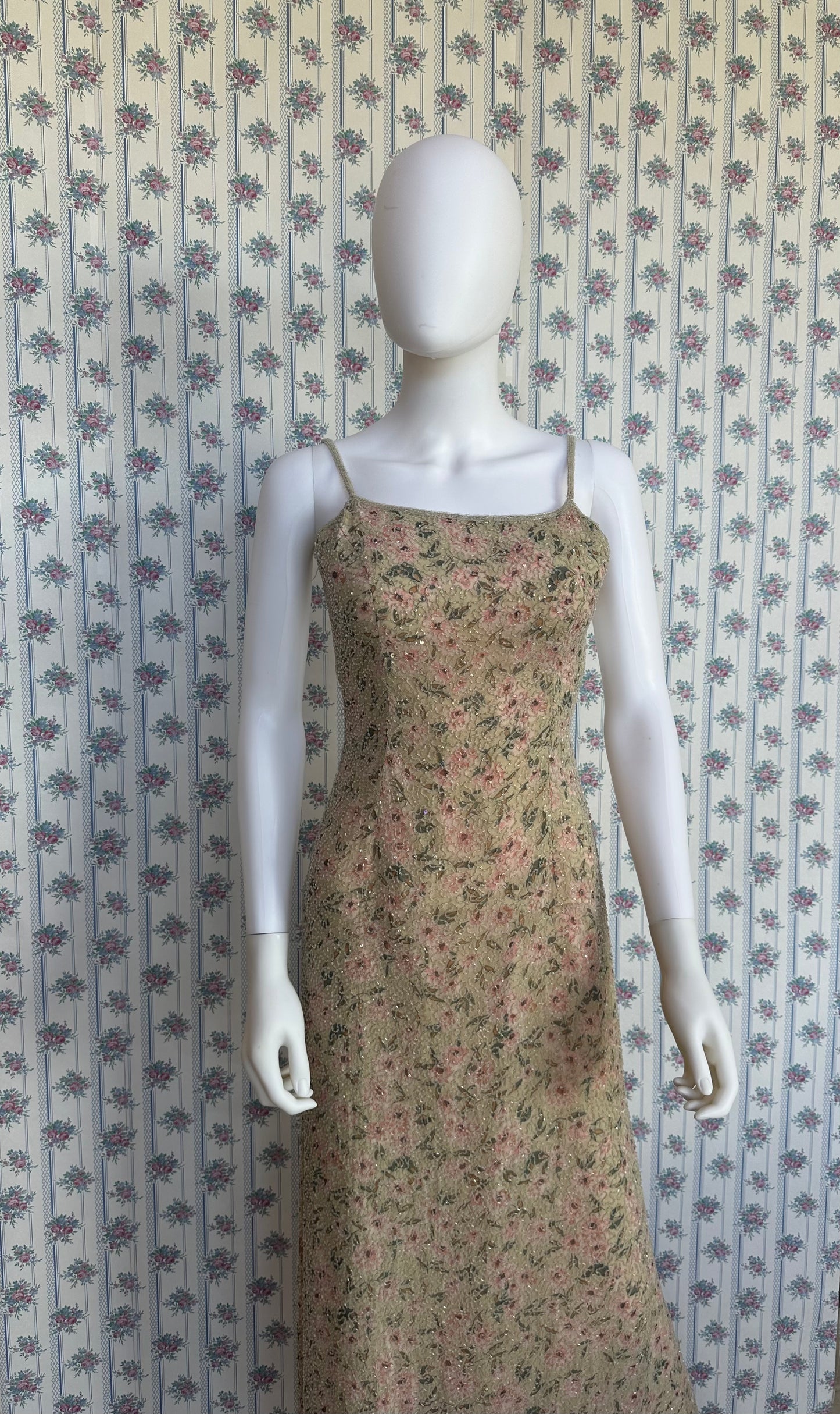Mia & Bella Vintage Floral Beaded Dress
