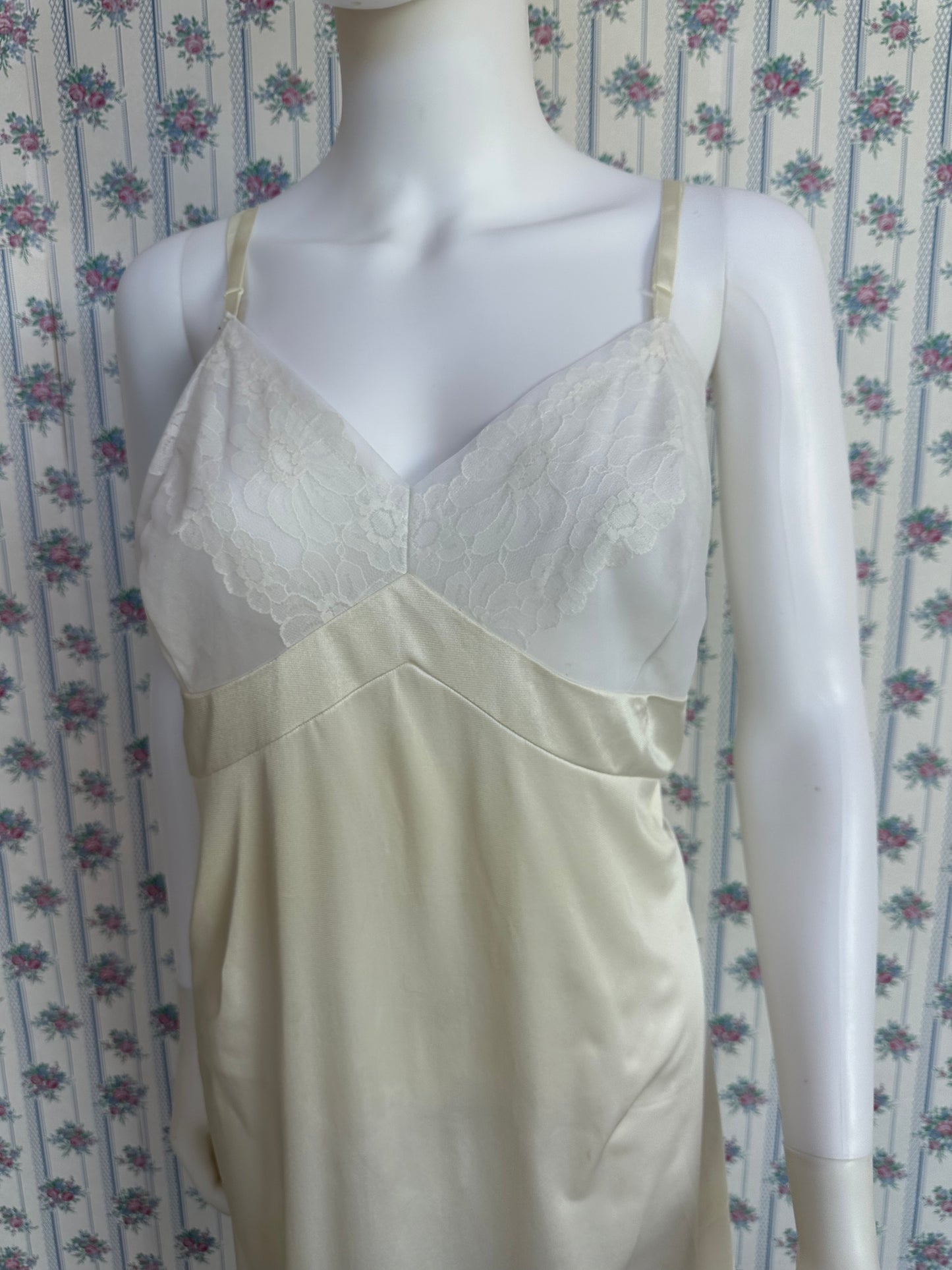 Vintage White Lace Slip Dress