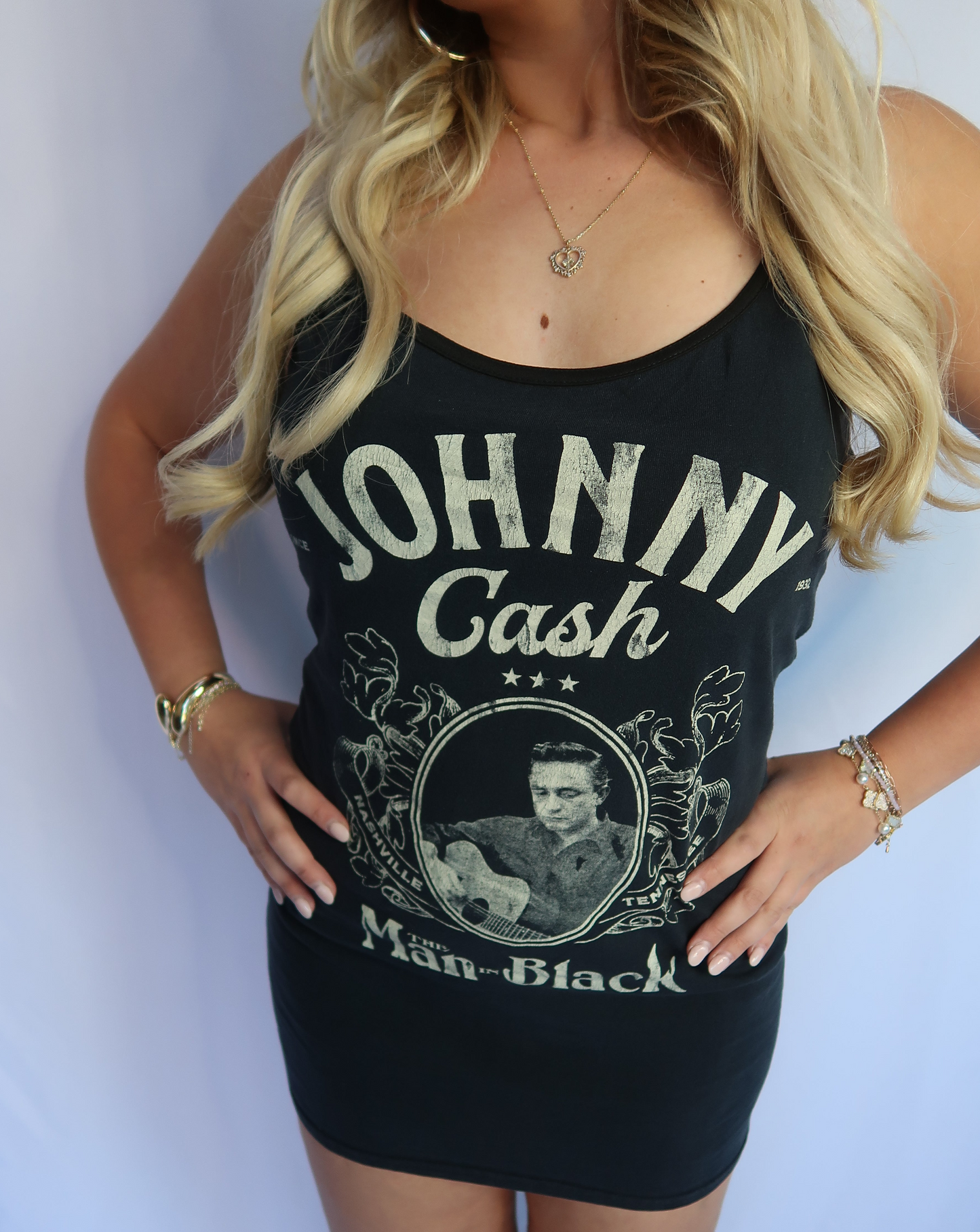Johnny Cash Vintage Reworked Dress