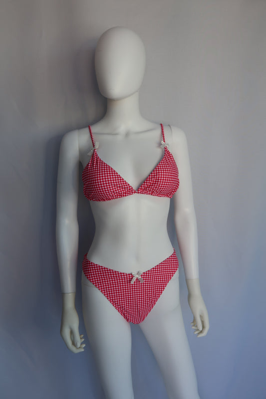 Red Gingham Bikini Set