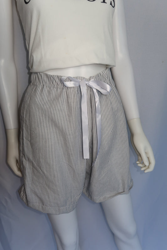 Reworked Grey & White Gingham Shorts