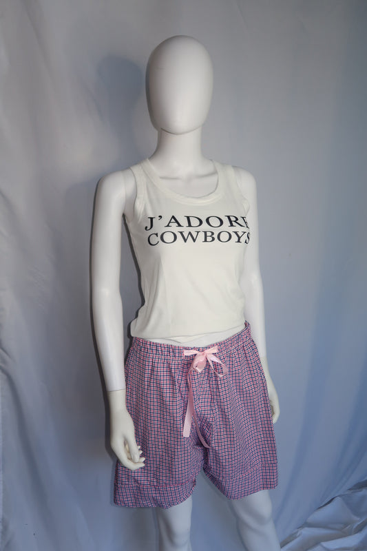 Reworked Pink & Blue Gingham Shorts