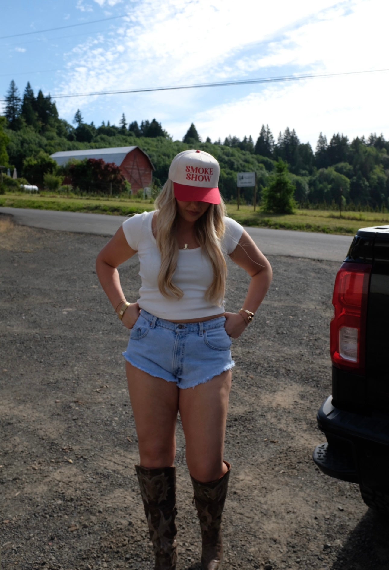 Smoke Show Red Trucker Hat