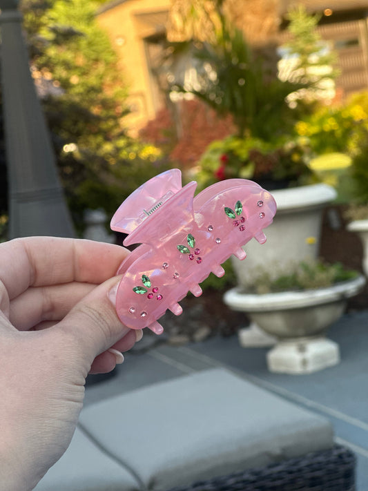 Pink Cherry Claw Clip