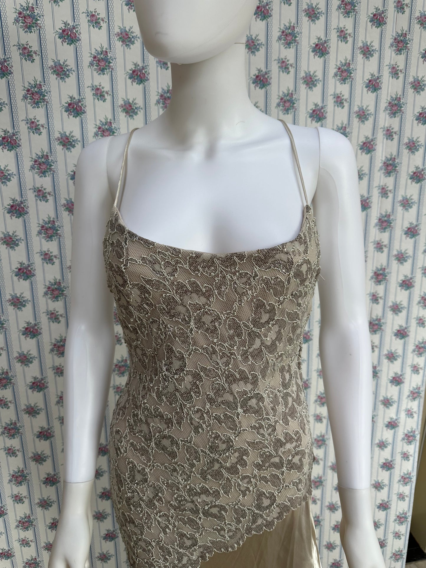 Tan Vintage  Evening Gown