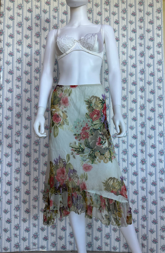 Floral Beaded Skirt