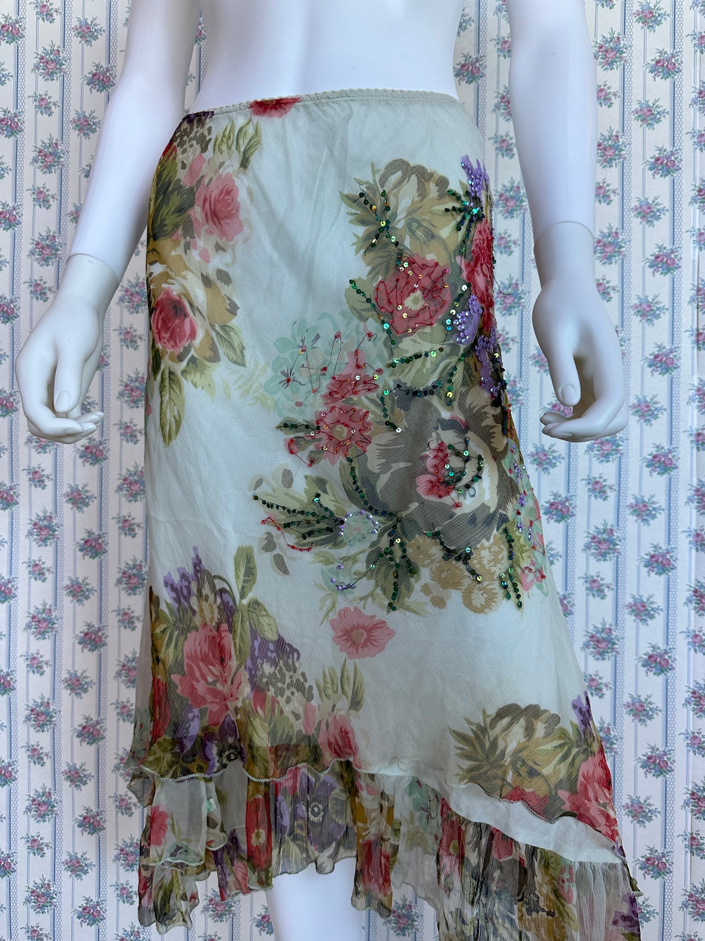 Floral Beaded Skirt