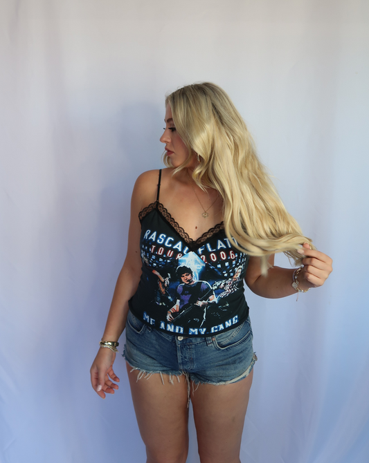 Rascal Flats Reworked Vintage Lace Tank