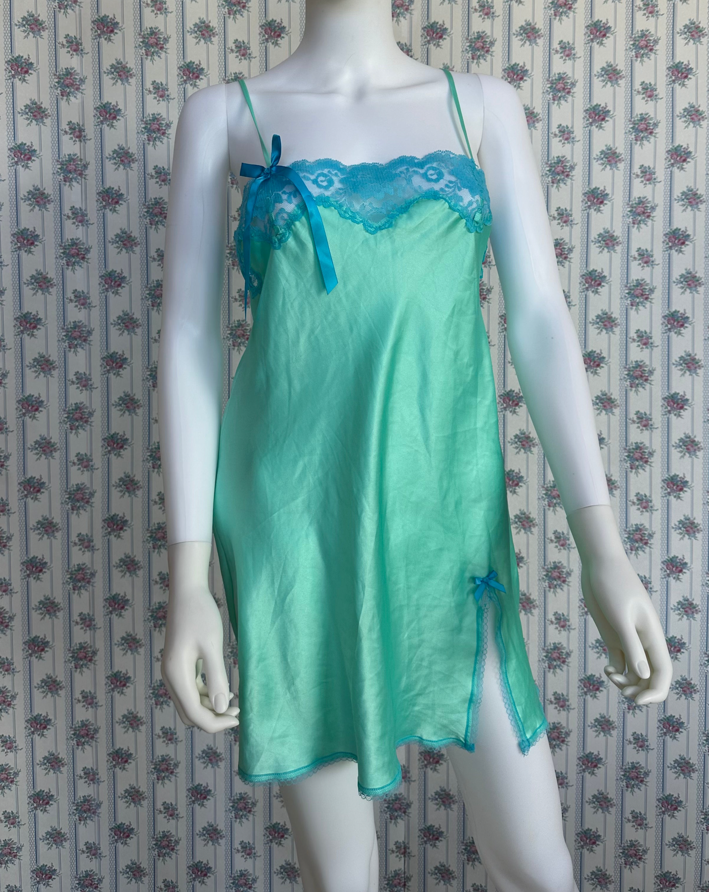 Vintage Victoria Secret Teal & Blue Slip Dress Highways 26 Vintage Victoria Secret Teal & Blue Slip Dress Highways 26