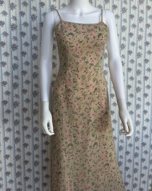 Mia & Bella Vintage Floral Beaded Dress