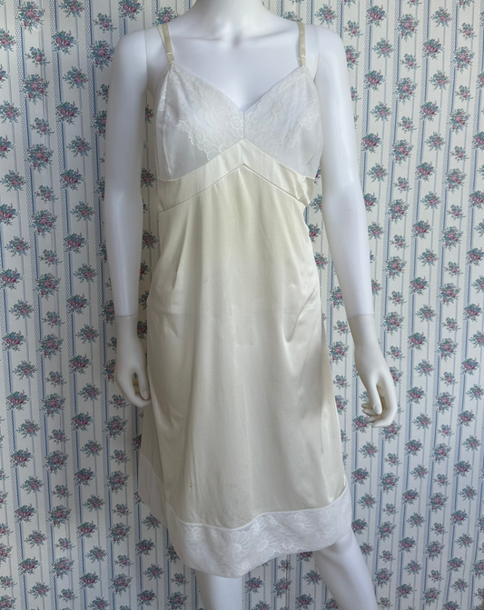 Vintage White Lace Slip Dress