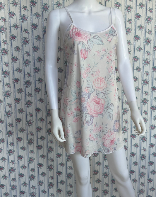 Blue & Pink Floral Vintage Slip